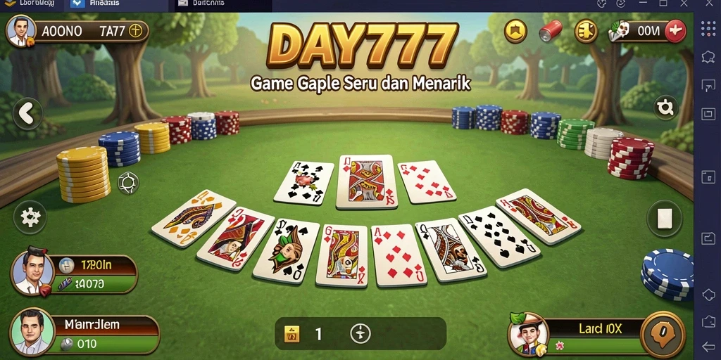 Tampilan gameplay Gaple yang seru dan menawan di DAY777.