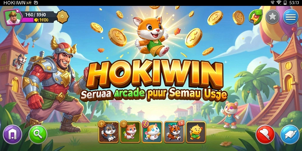 Tangkapan layar menunjukkan gameplay HOKIWIN yang seru dan interaktif.