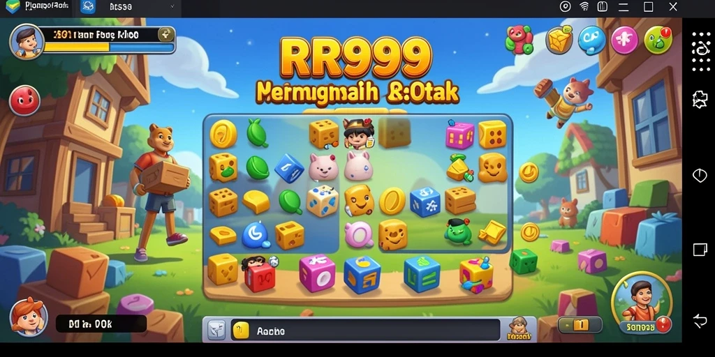 Screenshot gameplay RR999 menampilkan keseruan permainan puzzle yang menarik.