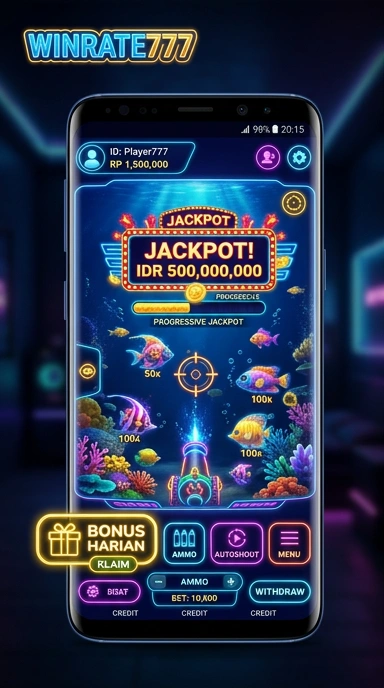 Tampilan antarmuka pengguna aplikasi winrate777 yang sederhana.